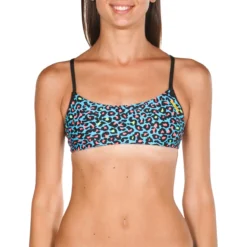 Haut De Maillot De Bain Arena Bandeau Play Turquoise Multi