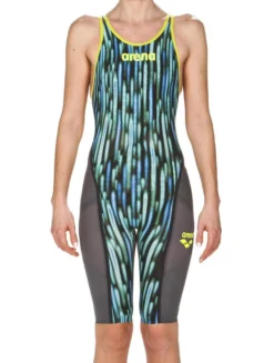 Combinaison De Natation Femme Arena Carbon Ultra Edition 2018 Dos Ouvert Blue Drops Fluo/ Yellow