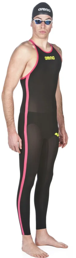 Combinaison De Natation Eau Libre Homme Arena Powerskin R-Evo+ Open Water Dos Fermé Black / Fluo Yellow -Équipement De Natation 27912503 004