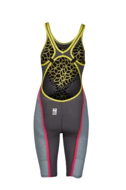 Combinaison De Natation Femme Arena Carbon Ultra Dos Ouvert Dark Grey/ Fluo Yellow -Équipement De Natation 2a312 546 w pwskin carbon ultra fbslob 006 b s