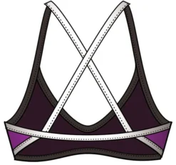 Haut De Maillot De Bain Femme Diana Twin Brassière Violet 7 Haut De Maillot De Bain Femme Diana Twin Brassière Violet -Équipement De Natation 3104010804bck
