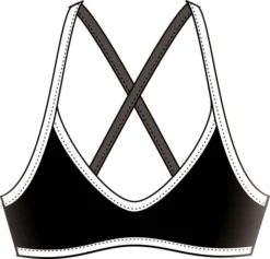 Haut De Maillot De Bain Femme Diana Twin Brassière Noir -Équipement De Natation 3104010808