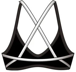 Haut De Maillot De Bain Femme Diana Twin Brassière Noir -Équipement De Natation 3104010808bck