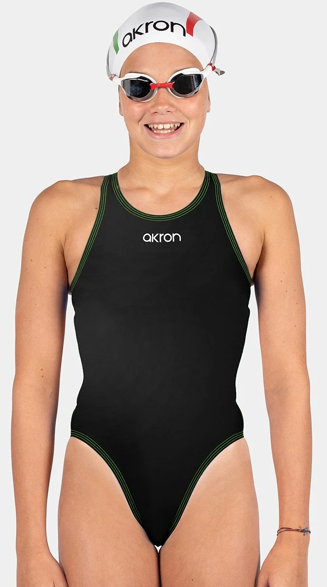 Maillot De Bain Fille Akron Babbitt JR Evo Bicolor Black/Comedy 1 Maillot De Bain Fille Akron Babbitt JR Evo Bicolor Black/Comedy