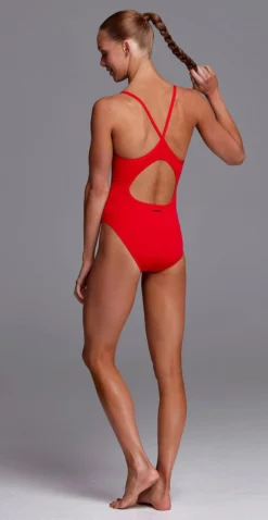 Maillot De Bain Funkita Fille Diamond Back - Still Red -Équipement De Natation fs11g00467 1