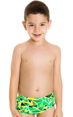 Maillot De Bain Funky Trunks Enfant Garçon Fluro Fracture Vert
