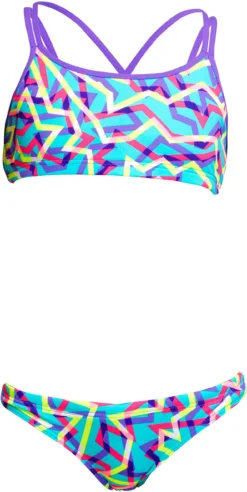Maillot De Bain Funkita 2 Pièces Fille Mint Strips Violet -Équipement De Natation funkita criss cross zweiteiliger bikini m dchen mint strips1920x1920 scaled