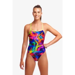 Maillot De Bain Funkita Femme Strapped In - Solar Flares -Équipement De Natation ladies solar f2