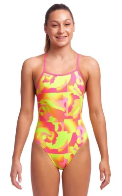 Maillot De Bain Funkita Fille Tie Me Tight - Pinged Pink