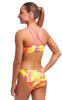 Maillot De Bain Funkita 2 Pièces Fille Criss Cross - Pinged Pink -Équipement De Natation pinged pink girls 2p 2