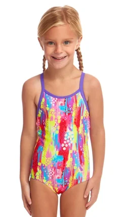 Maillot De Bain Funkita Enfant Fille Splat Stat Rose