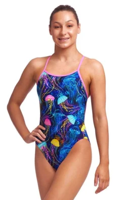 Maillot De Bain Funkita Fille Single Strap - Schwimma Stinga -Équipement De Natation swimma girls1