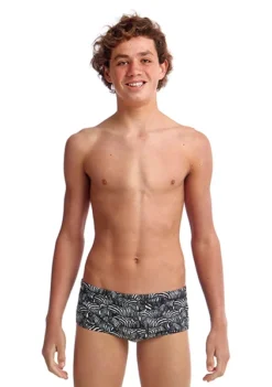 Maillot De Bain Funky Trunks Garçon Zebra Crossing Noir